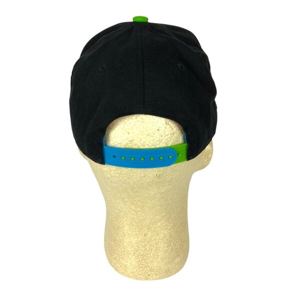 Disney Mickey Mouse Embroidered Black Snapback Hat Flat Bill 90s Adjustable - Picture 4 of 8